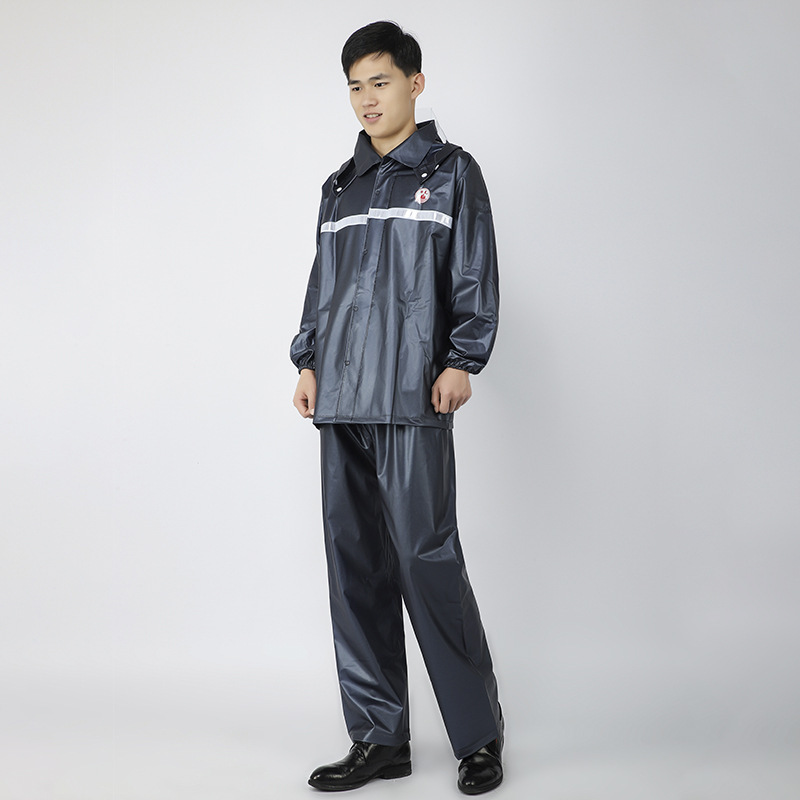 Thickened Adult Portable Windproof and Rainstorm-Proof Universal Pvc Split Raincoat Industrial Raincoat Set