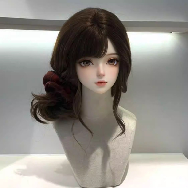 Millennium Trendy Wavy Brown Wig with Full Head Cap for Daily Wear