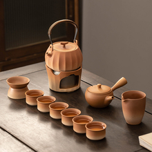 粗陶泡茶壶家用茶具套装温茶炉蜡烛柴烧围炉煮茶炉花茶温茶器