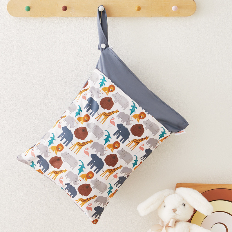 Retro multi-functional storage hanging bag cross-border hot baby diaper bag wetbag dry and wet separation 30*40cm
