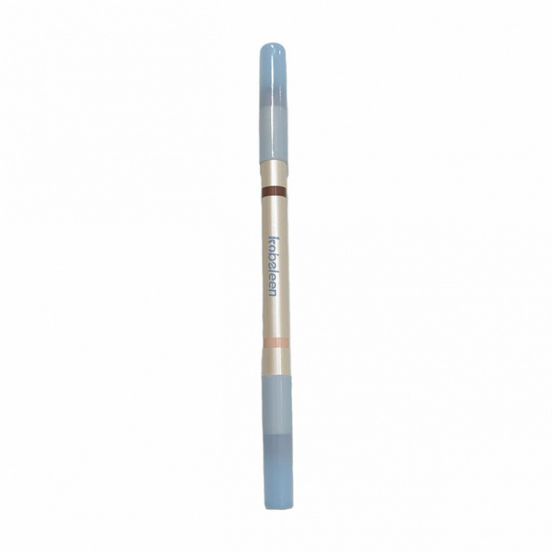 kobeleen colorido vivo doble cabeza pluma multipropósito seda reclinada brillante sombras resaltado esbozo labial lápiz labial