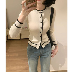 时髦复古法式小香风针织开衫外套女秋季穿搭慵懒风软糯打底衫上衣