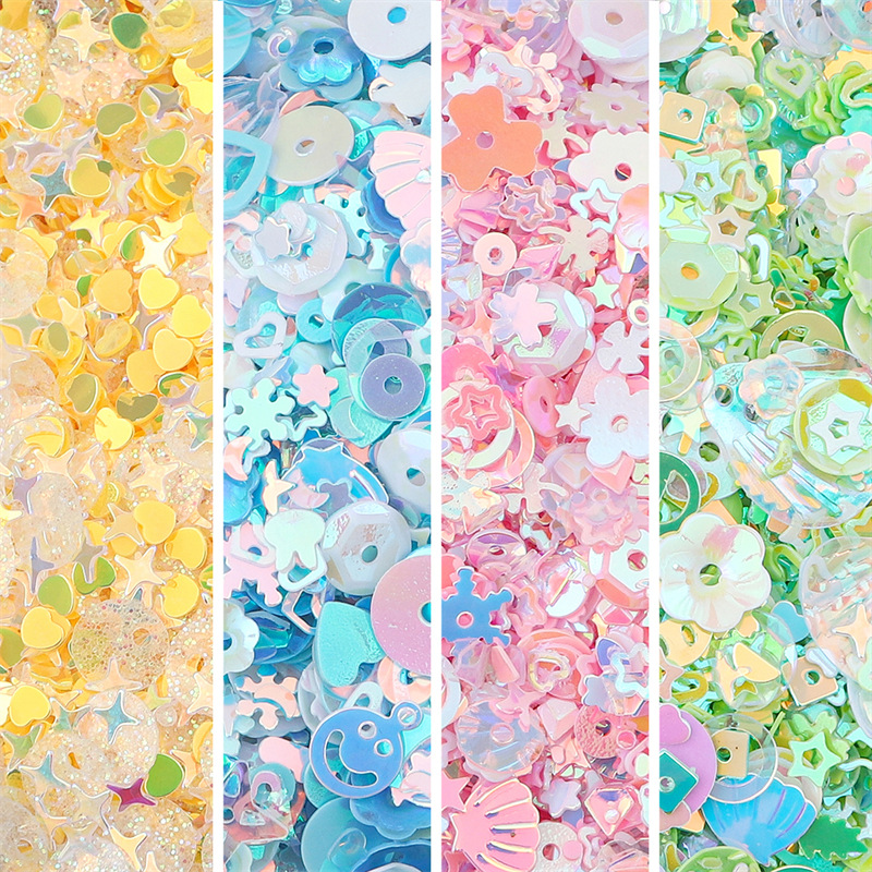 Color plateado lentejuelas nido pieza flash DIY material decorativo ropa Ropa Accesorios hecho en casa pendientes materiales accesorios image 3