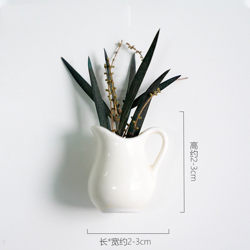 Ins mini-magnetic pequeño frasco de flores pegatinas de refrigerador DIY decoración artística botella de vidrio delicada gato debe recoger botella
