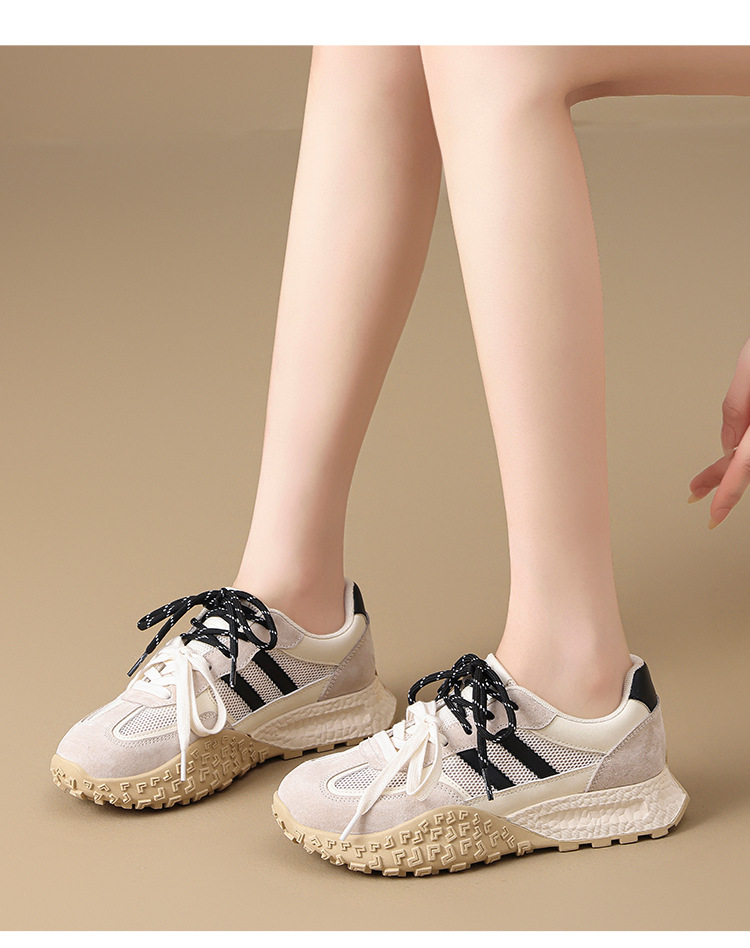 Giày sneaker nữ đế dày mesh thoáng khí phong cách cổ điển — Màu tím khoai môn KS129E chi tiết 21