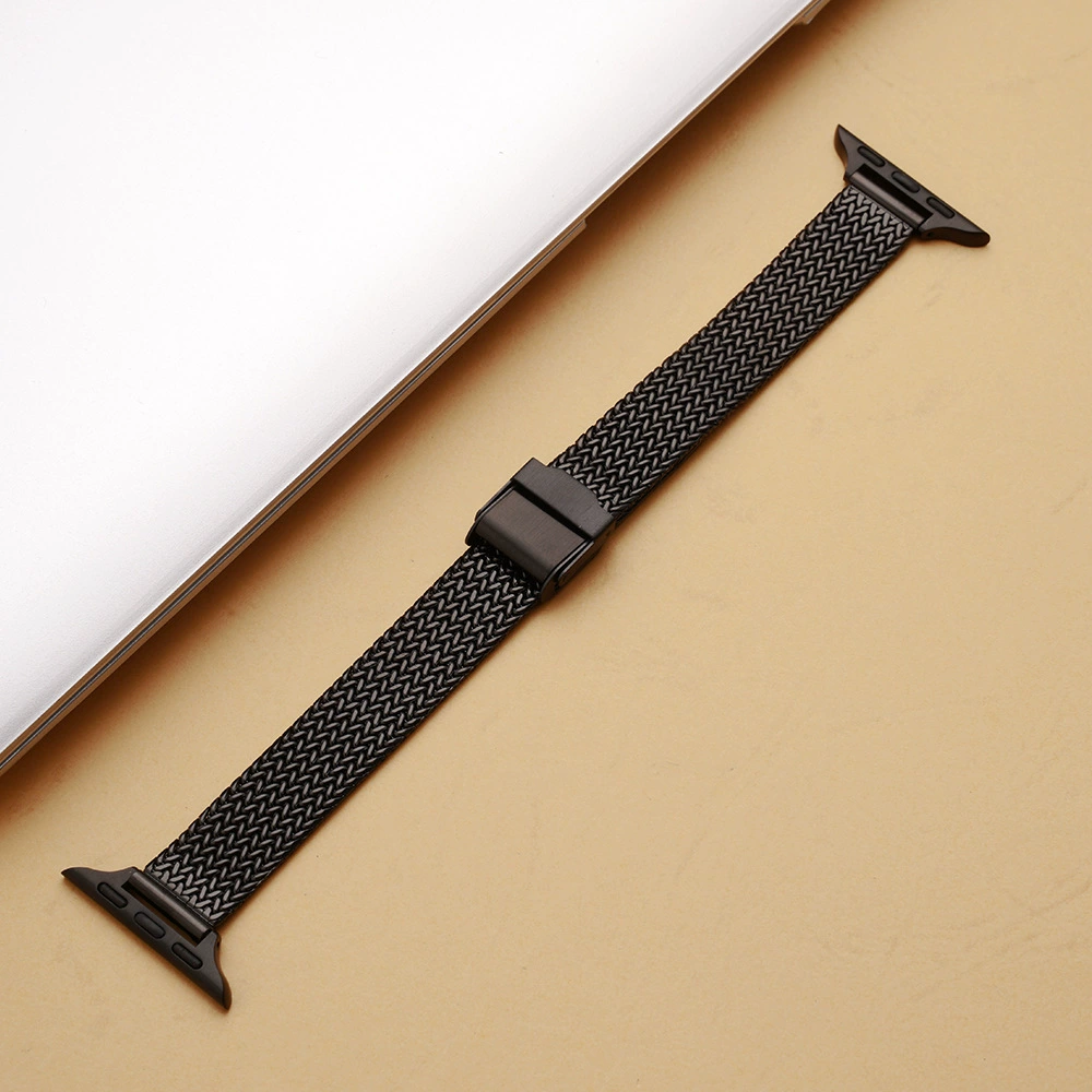 Подходит для стального браслета Apple iwatch, стальной метал, структура пшеничных ушей, рашельем сеть двойного зажима, маленькая талия женские ремешки часов