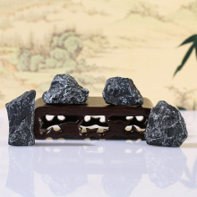 微景观仿真假山黑山石造景意境中式园艺盆景茶桌配件工艺品小摆件