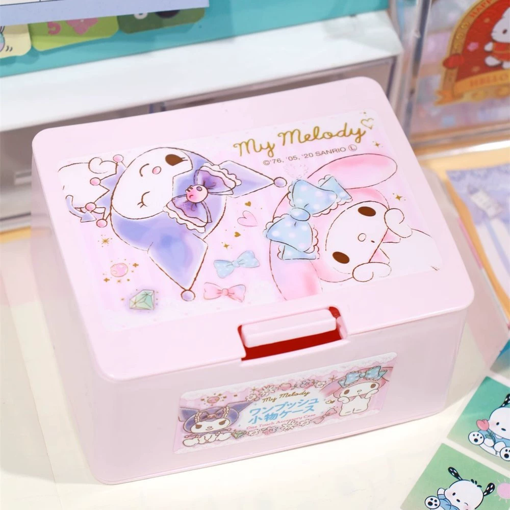 Hello kitty, подлинные мультяшные многоразовые хлопковые диски для хранения, коробка хранения