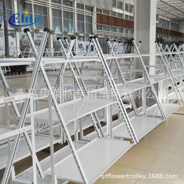 推荐花卉展示车，花店花车摆放车，花卉多层展览车，花卉台车