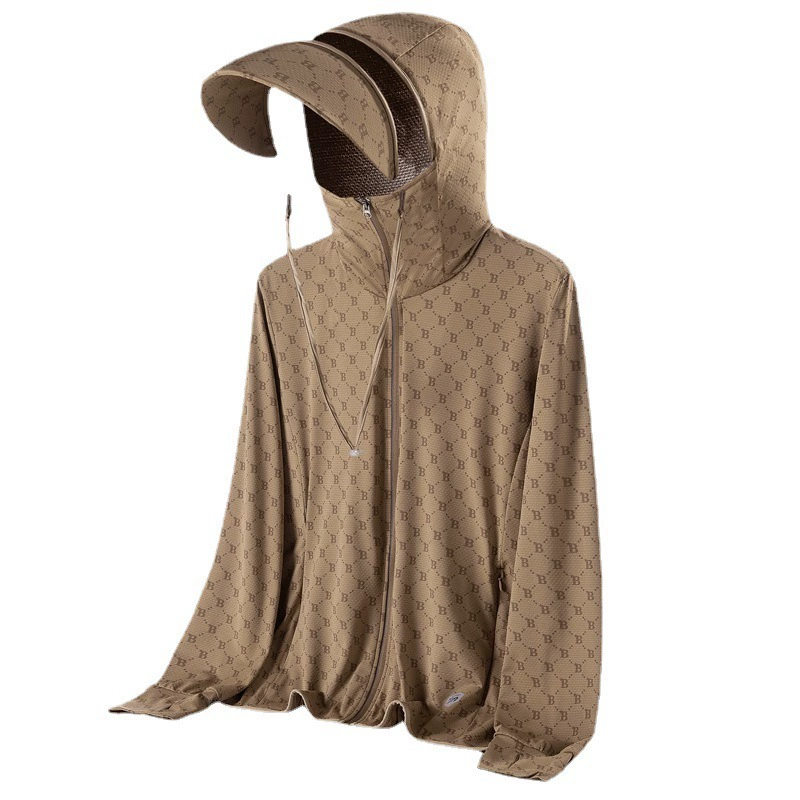 Summer thin jacket for leisure with hood, windbreaker, windproof sun protection clothing