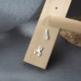 个性可爱s925剪刀银耳钉