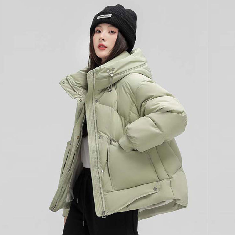 2025 New Winter down Jacket Women's Short Thickeneded Fashionable Small Bread Jacket Warm Large Size Western Style Jacket