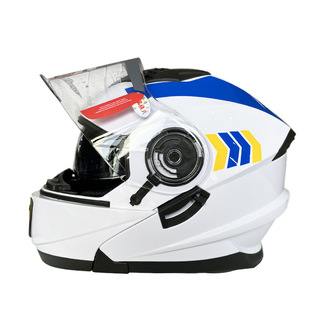 Factory Direct Sales Safety Cycling Patrol Protective Helmet Motorcycle Full Helmet Revealing Helmet with Anti-fog Mirror