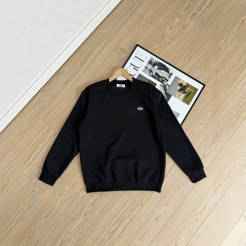 Men's autumn Chinese cotton round-neck outdoor sports casual sweatshirt with small fish color-blocking embroidery, correct version