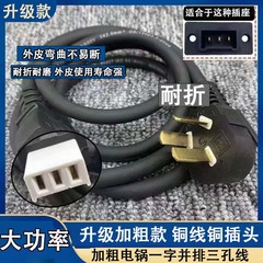 純銅2.5平方太字三穴電源コード大出力1.5平方電気ケトル電気ポット一字型線