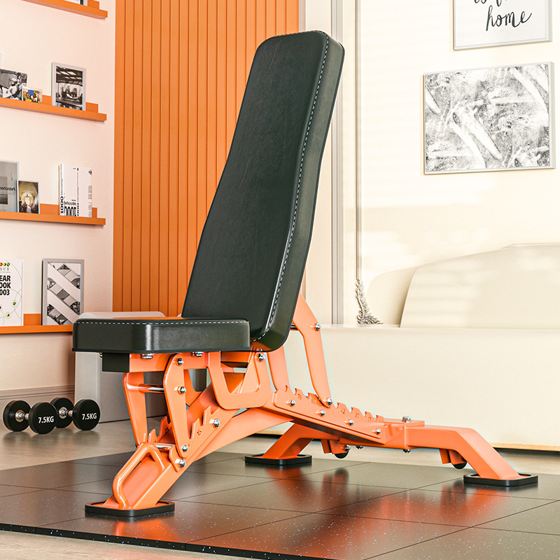 Banco de mancuernas multifuncional equipo de fitness en casa Silla de entrenamiento abdominales comercial ajustable inferior oblicua Banco volador pájaro taburete
