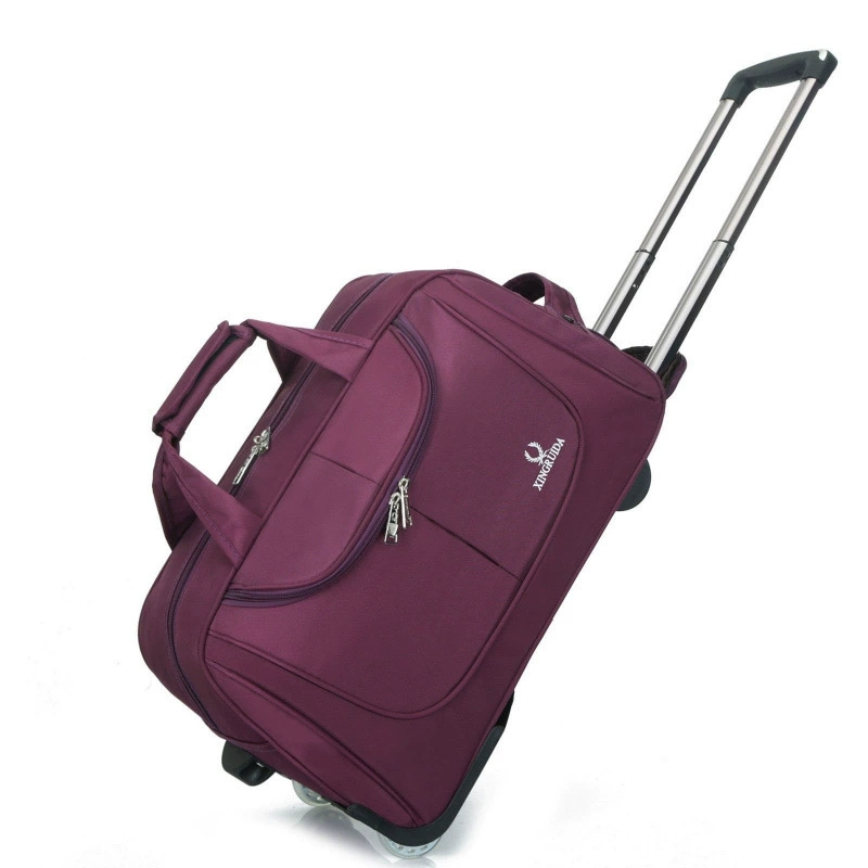 Foldable waterproof travel suitcase / handheld bag, telescopic handle and wheels, spacious, unbranded
