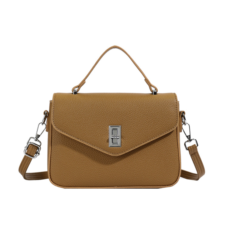 Bolso de moda coreano 2025 primavera y verano nuevo bolso femenino casual con patrón de lichi bolso de hombro simple bolso de mensajero de viaje