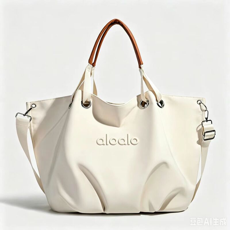 Aloalo Bag Large Capacity Tote Bag Waterproof Fabric Multifunctional Shoulder Crossbody Bag Student Commuter Handbag