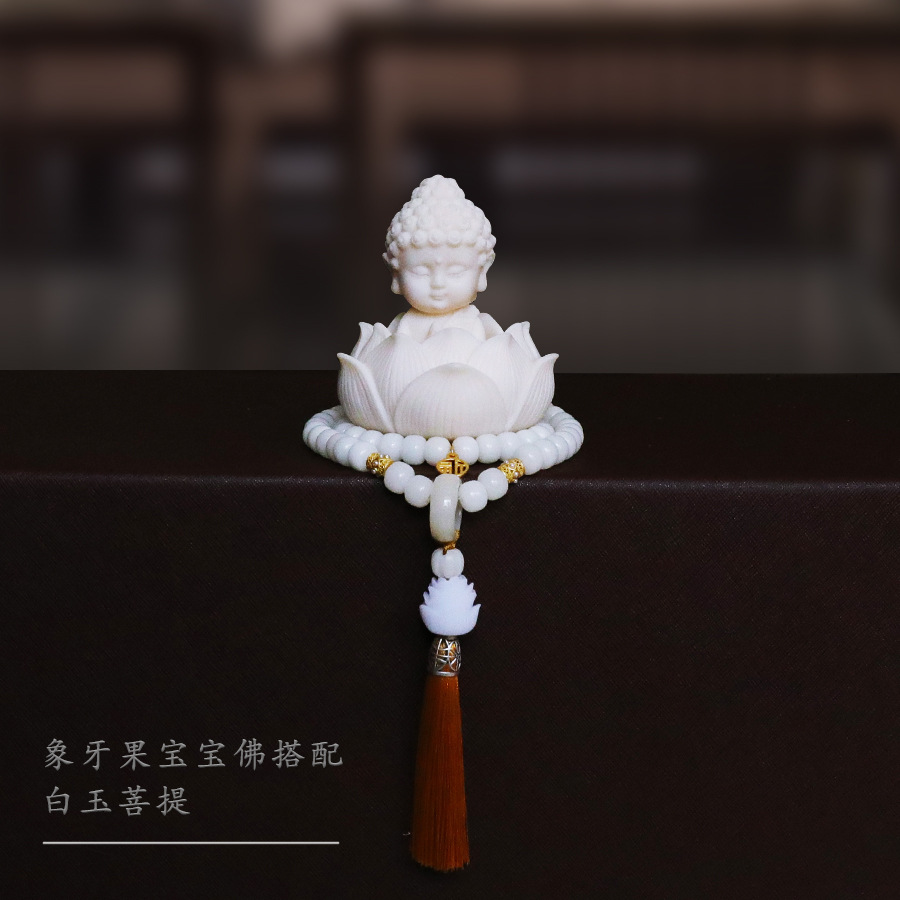 Buddha Lotus car ornaments car center console new high-end interior decorations safe atmosphere national style