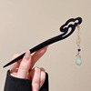 Retro Chinese hairpin with tassels, advanced Hanfu, wooden hair accessory, high-quality style, Chinese style