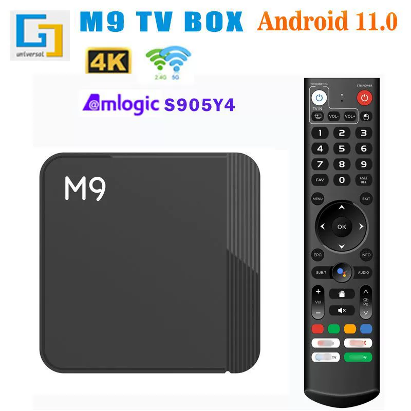 Перекрестная сеть M9 плеер S905y4 набор - ТВ-бокс 5GWIFI 4K HDMI | телевизионный бокс Android 11.0