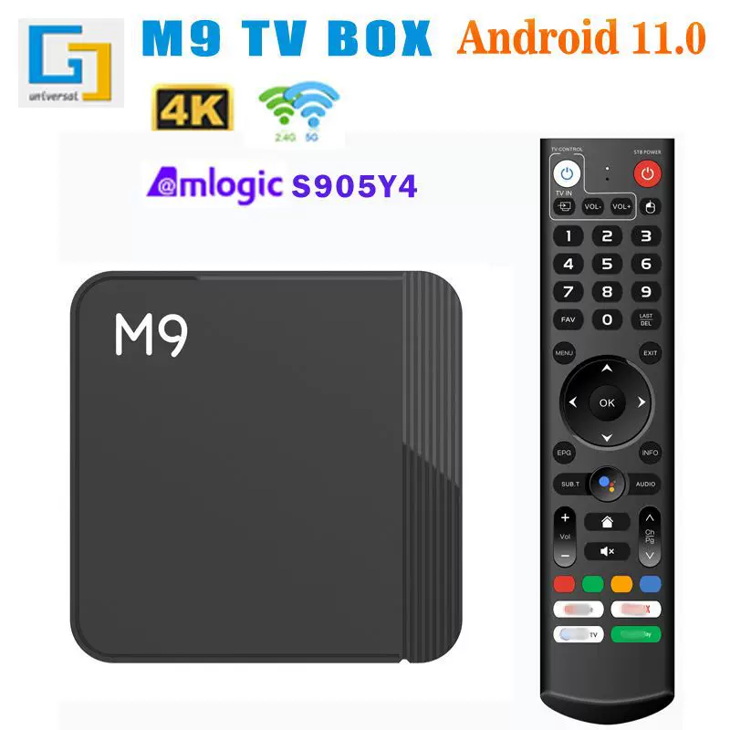 Перекрестная сеть M9 плеер S905y4 набор - ТВ-бокс 5GWIFI 4K HDMI | телевизионный бокс Android 11.0