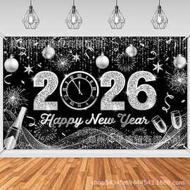 跨境亚马逊外贸新年拍照道具背景布厂家直发任意图片克发货