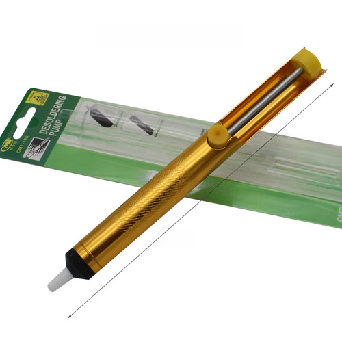 Creative Special Semi-Aluminum Solder Sucker / Gold and Black Full-Aluminum Solder Sucker Electric Iron Welding Manual Desoldering Gun