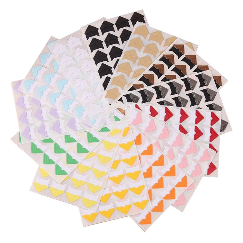 В наличии 14 Винтаж бронзовая бумага Угловой стикер вискоза альбом конфеты цвет сплошной цвет Угловой стикер Материал аксессуары