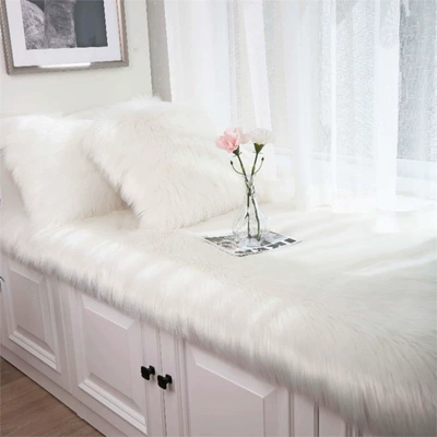 Stain-Resistant Carpet Coffee Table – Car Carpet - long-hair-white-60150cm