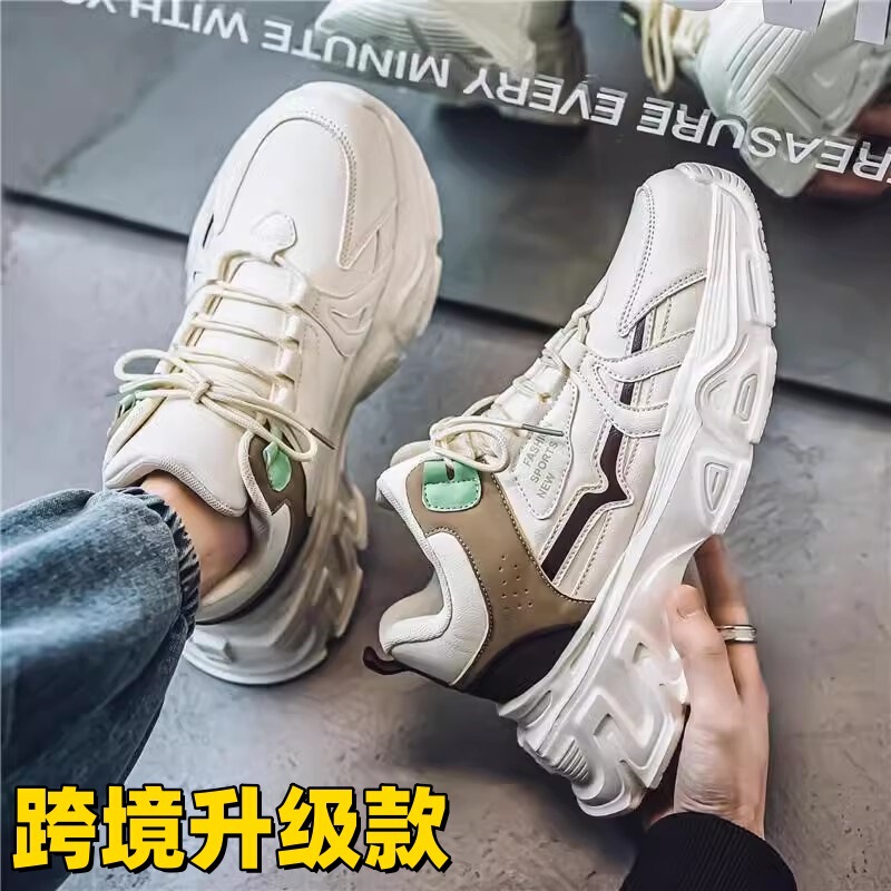Cross-border high-top men's shoes 2025 new spring tide brand casual youth thick-soled running basketball sports dad shoes Cross-border high-top men's shoes 2025 new spring tide brand casual youth thick-soled running basketball sports dad shoes
