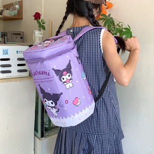 New Cute School Bag Crayon Shin-Chan Little Crocodile Box Large Capacity Three-Dimensional Bucket Bag Backpack Trendy Back Manufacturer Cross-Border