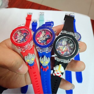 Cartoon doll children's watch wholesale luminous watch LED silicone quartz watch manufacturers supply a generation of hair