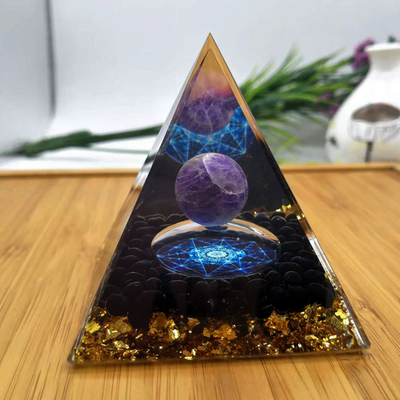 (Cross-border trading), blue pyramid, table resin decor