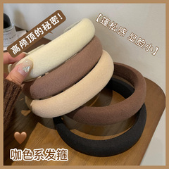 秋冬高颅顶海绵发箍ins高颜值网红新款时尚百搭外出压发防滑头箍
