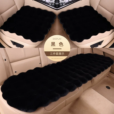 Cushion Autumn and Winter Warm Imitation | Wool pad - black-three-piece-suit
