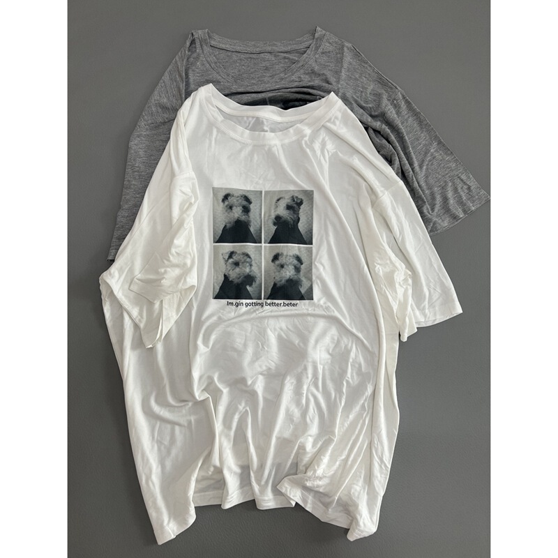 Modal Large Board T-Shirt Korean Style Round Neck Short-Sleeved Women's Summer Printed Cute Design Niche T-Shirt Top Tee