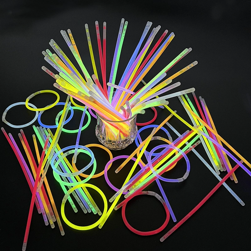 Красочная светящаяся палочка TikTok в том же стиле популярная игрушечная Фабрика Прямая Вечеринка светящаяся палочка игрушка флуоресцентный браслет