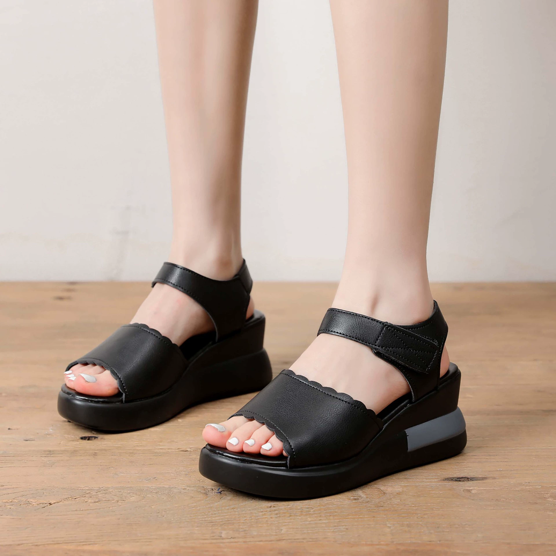 Summer sandals with a strap, 2024 years