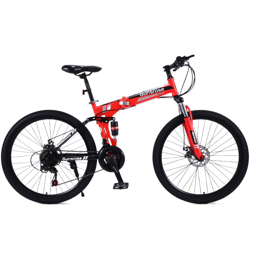 Fábrica al por mayor cola suave plegable bicicleta de montaña adulto Doble amortiguador estudiante todoterreno velocidad variable bicicleta de cercanías