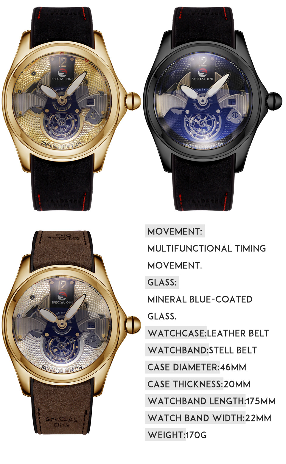 Men's Mechanical Watch Retro Style Waterproof Steel Strap Luxury_voghion.com