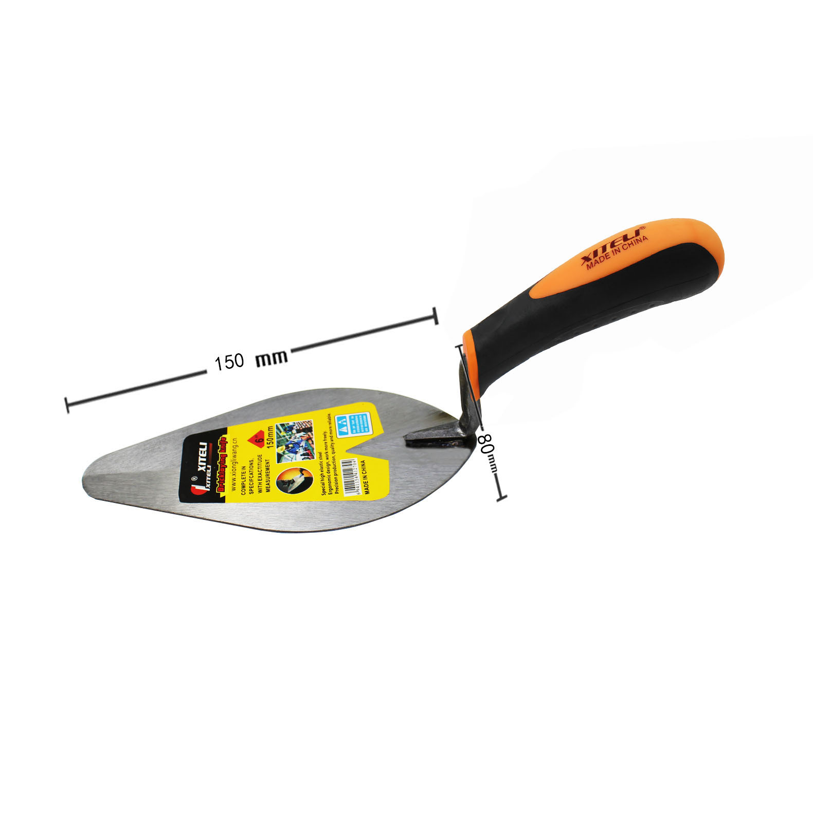 Herramientas directas de fábrica melocotón cuchillo de colocación de ladrillo al por mayor soporte de paleta cuchillo de azulejo de cabeza redonda puntiaguda ovalada