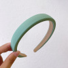 Cute plush headband, universal demi-season hair accessory for face washing, simple and elegant design