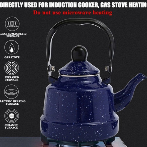 Enamel ancient bell pot mash enamel export Southeast Asia cold water kettle Kung Fu tea gas induction cooker gas available