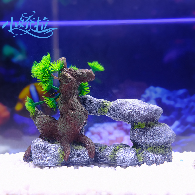 Celebridades de Internet estilo explosión pecera paisajismo piedra apilada y decoración de arcos de árboles peces camarones escondiendo agujeros adornos de acuarios al por mayor transfronterizo