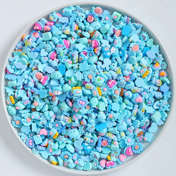 Blue, mixed, small, wide color palette