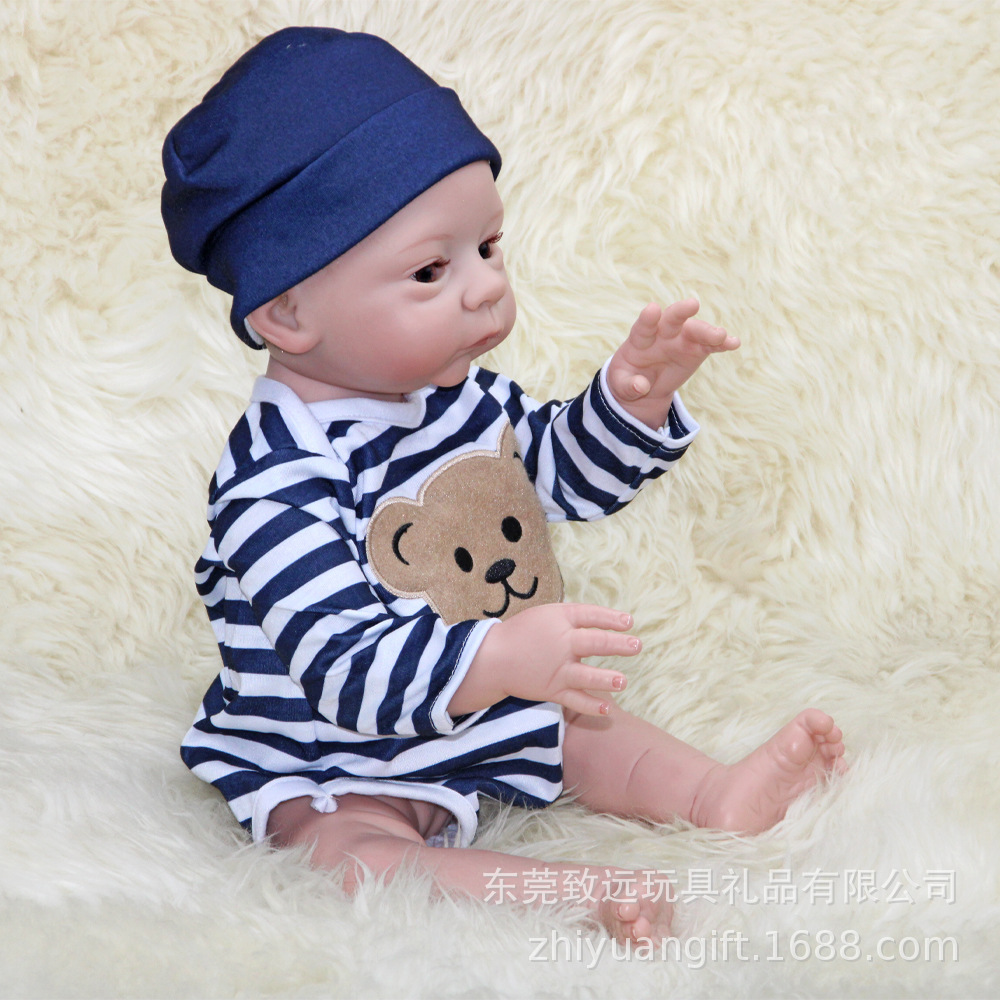 Padres e hijos pulgadas de cambio Harl lavado juguetes interactivos hechos a mano bebés 18ow muñecas renacidas aleatorias