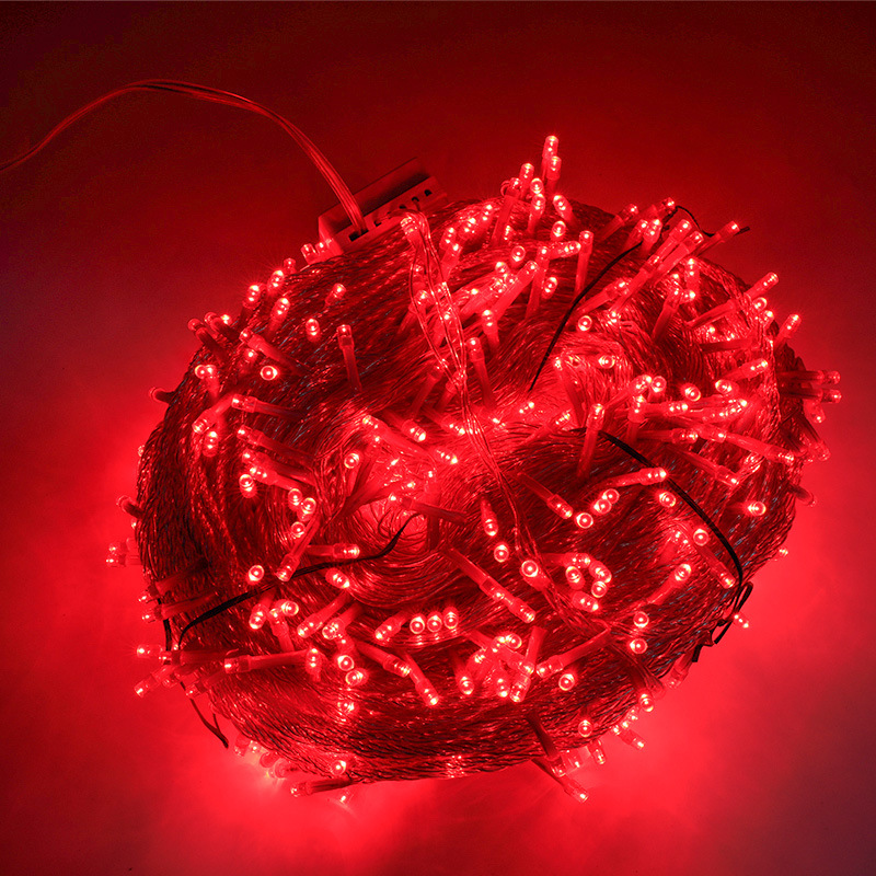 Cadena de luz LED luces intermitentes luces navideñas decoración de la boda de Navidad luz de la estrella proyecto de iluminación enchufable cielo estrellado