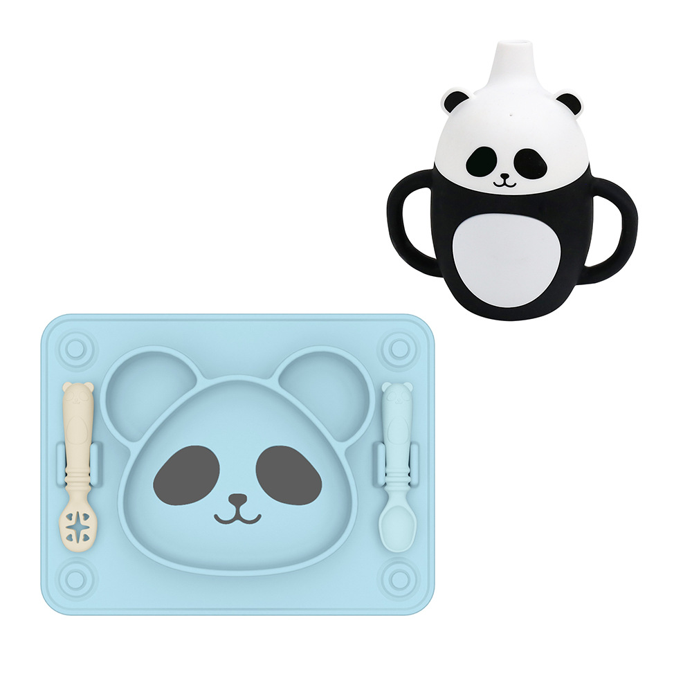 팬더 디너 플레이트 블루 + 팬더 컵